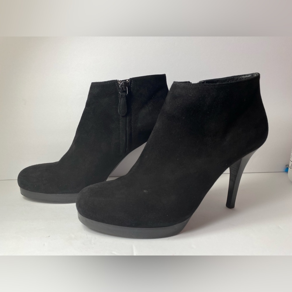 Balenciaga suede ankle boots heels black 40
